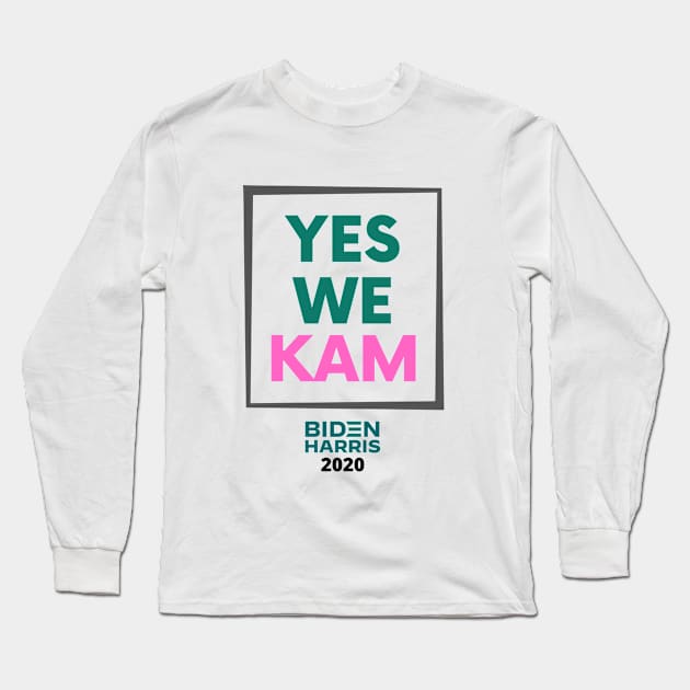 Biden Harris 2020 AKA BH2020 Pink + Green T-Shirt Long Sleeve T-Shirt by ShopFreeThePeople